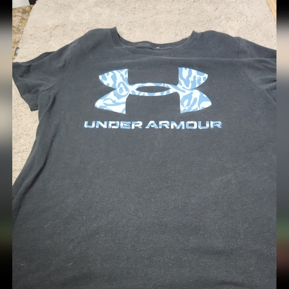 Youth Underarmour Black T-Shirt Size L - Picture 1 of 9